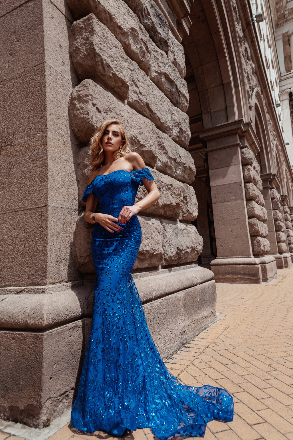 Prom Dresses Long Mermaid Glitter Formal Prom Dress Royal Blue