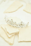 Wedding Crystal Embellish Leaves Tiara Crown - The Dress Outlet