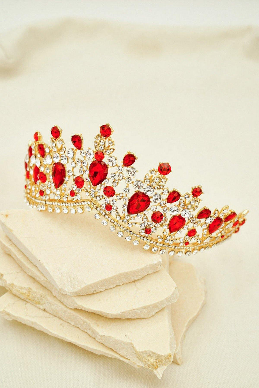Wedding Crystal Rhinestones Tiara Crown - The Dress Outlet