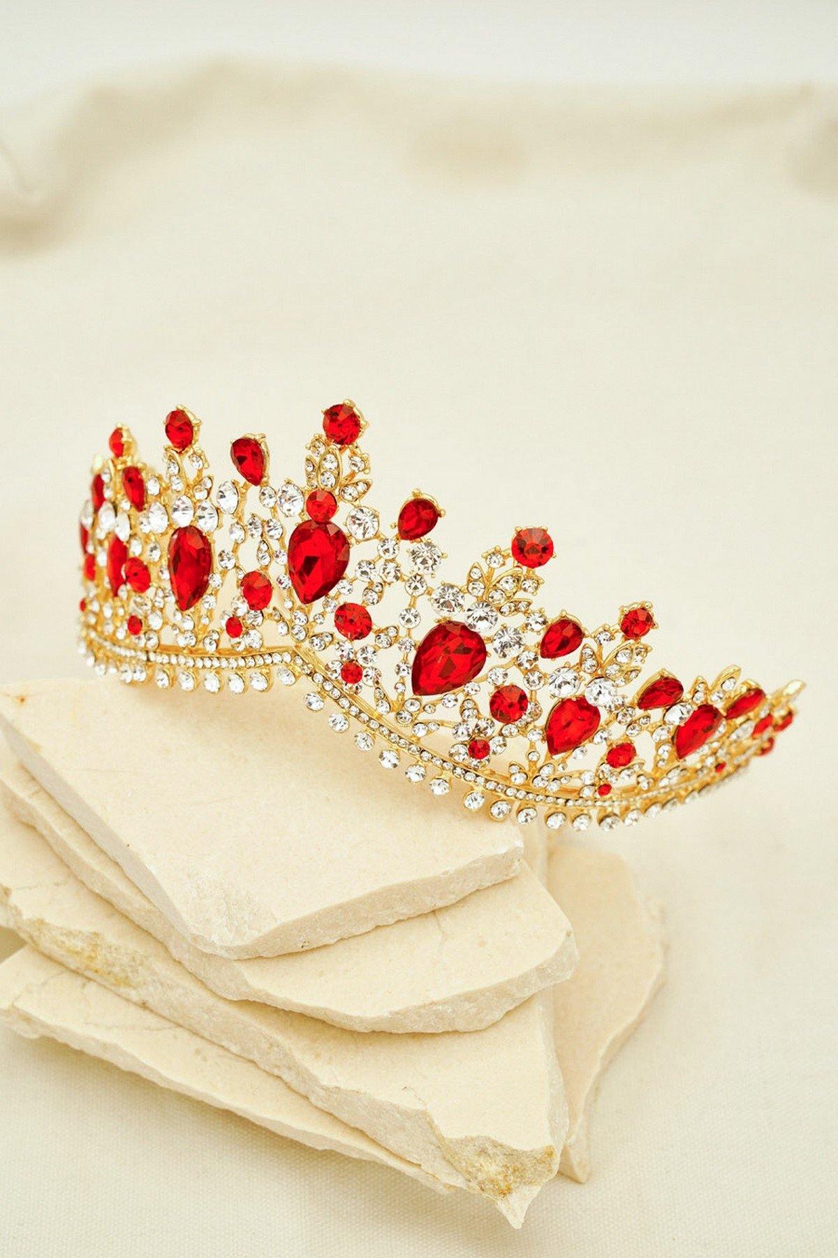 Wedding Crystal Rhinestones Tiara Crown - The Dress Outlet