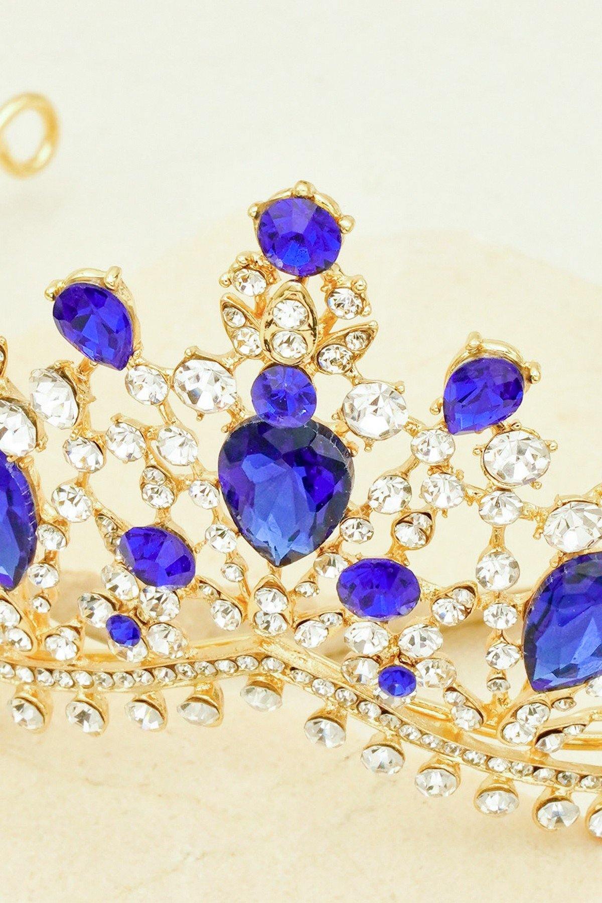 Wedding Crystal Rhinestones Tiara Crown - The Dress Outlet