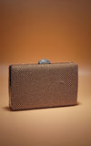 Wedding Diamante Shield Box Squire Clutch Bag - The Dress Outlet