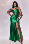 Prom Dresses Satin Long Fitted Prom Dress Emerald