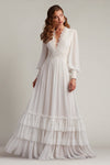 Formal Dresses Formal Long Evening Ruffle Dress Ivory/Petal